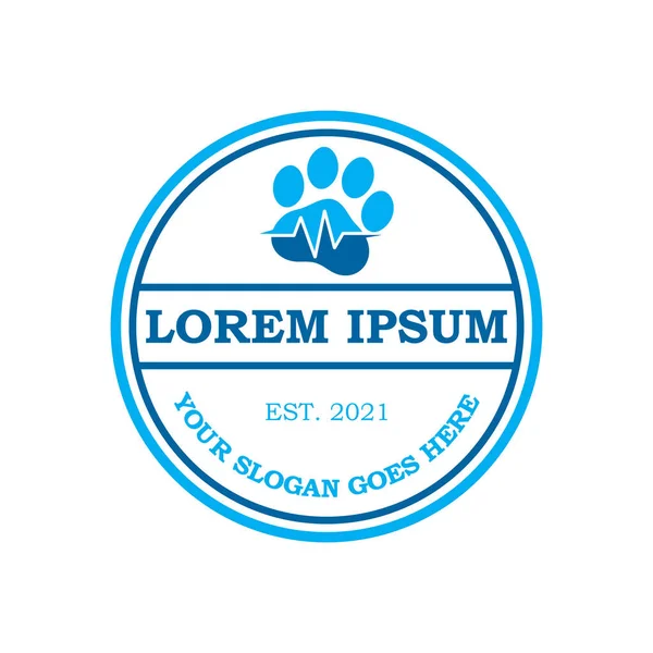 evcil hayvan bakım logosu, veteriner vektörü