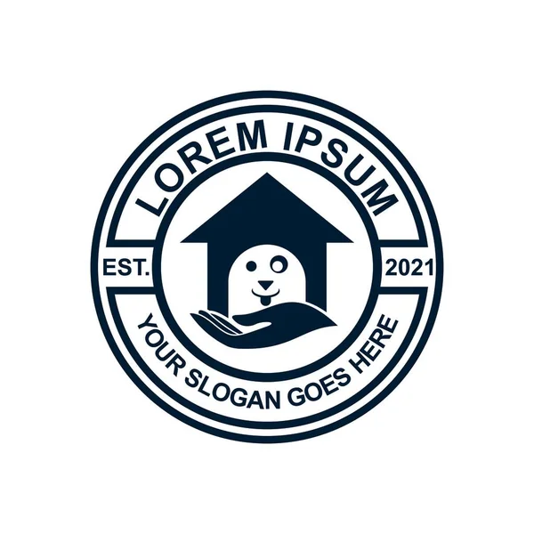 Hayvan bakım logosu, veteriner logosu.