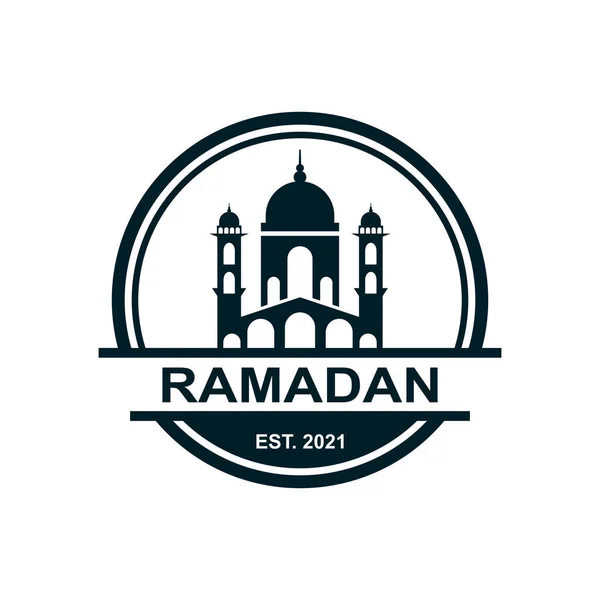 Ramazan Logosu Müslüman Logo Vektörü — Stok Vektör