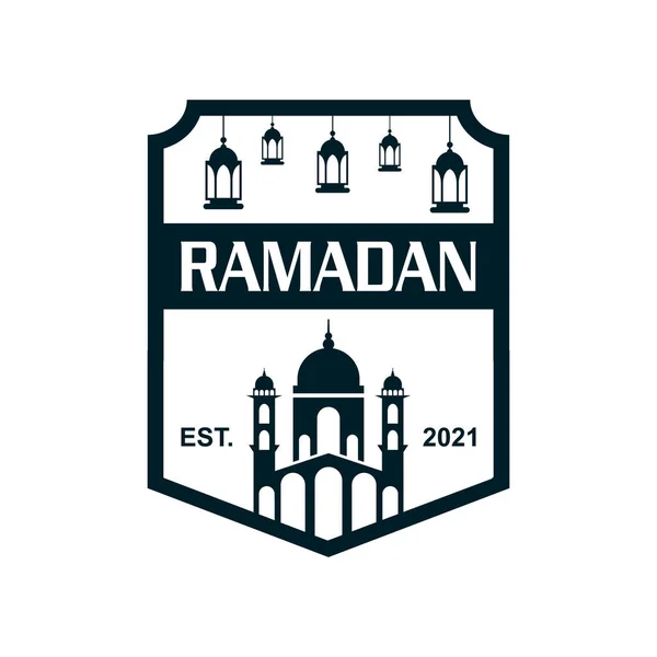 Ramazan Logosu Müslüman Logo Vektörü — Stok Vektör