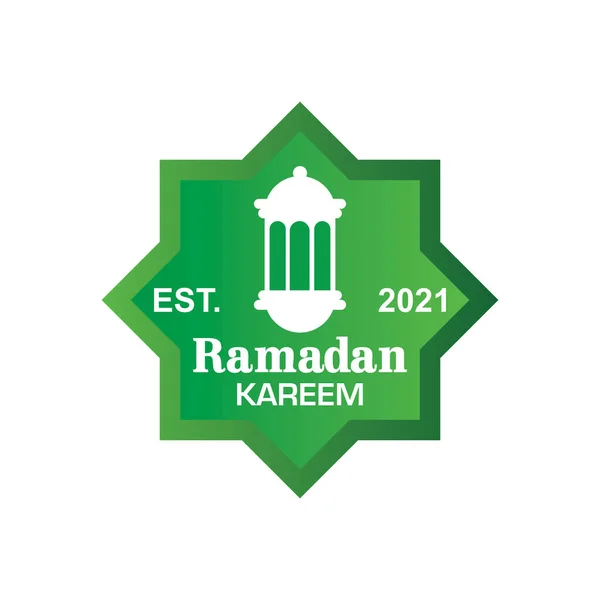 Lampan Islamisk Logotyp Ramadan Vektor — Stock vektor