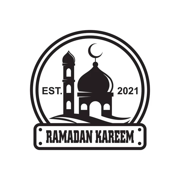 Ramadan Logo Muslim Logo Vector — Vettoriale Stock