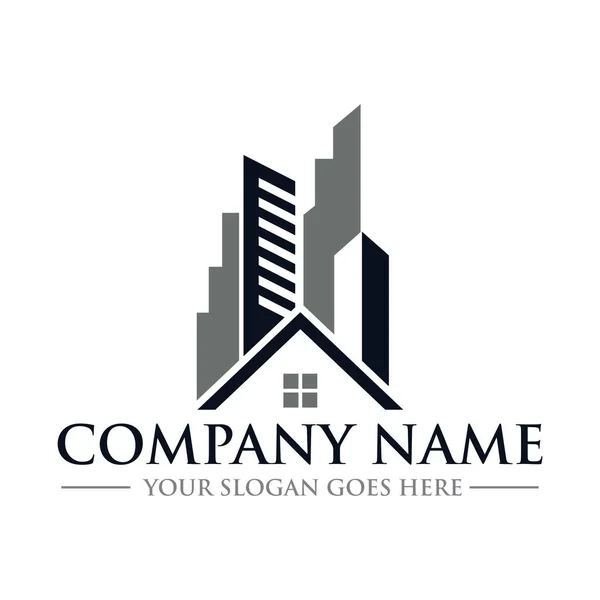 Real Estate Logo Building Vector — Vetor de Stock