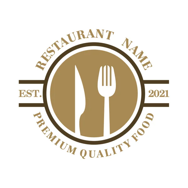 Logotipo Del Restaurante Vector Del Logotipo Alimentos — Archivo Imágenes Vectoriales