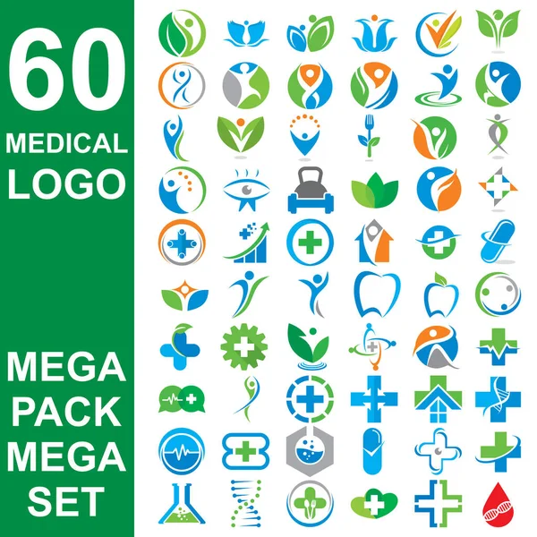 Set Medical Logo Set Pharmacy Vector — стоковый вектор