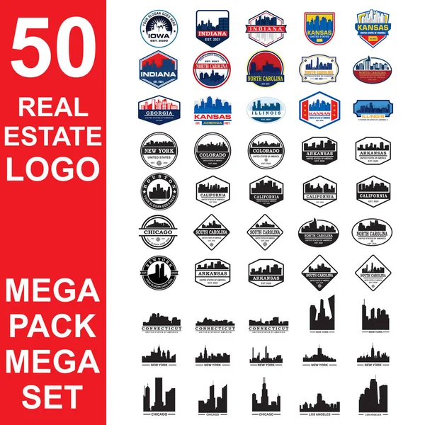 Emlak logosu kümesi, yapı vektörü kümesi