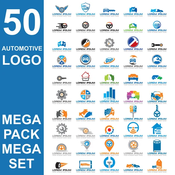 Set Automotive Logo Set Transportation Vector — Wektor stockowy