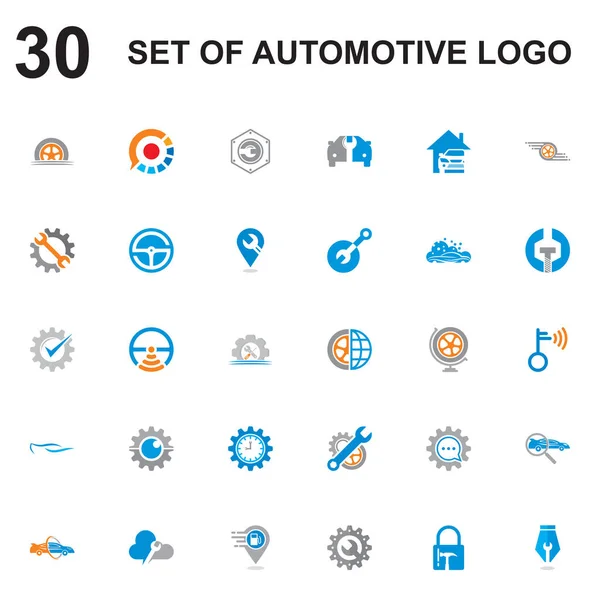 Set Automotive Vector Set Transportation Logo — 스톡 벡터