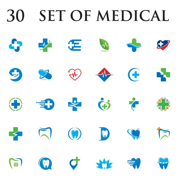 Set Medical Vector Set Pharmacy Logo — Stockvektor