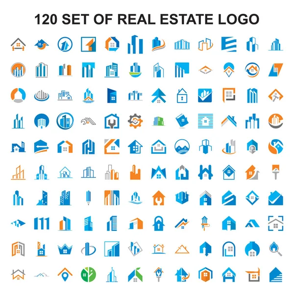 Emlak logosu kümesi, yapı vektörü kümesi
