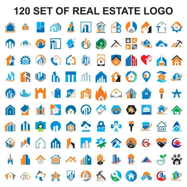 Emlak logosu kümesi, yapı vektörü kümesi