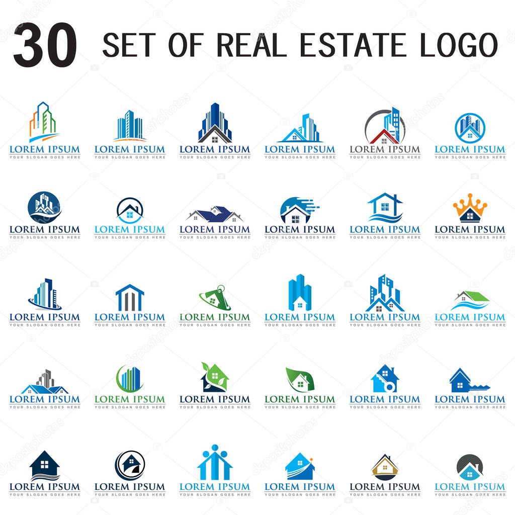 set of building vector , set of real estate logo