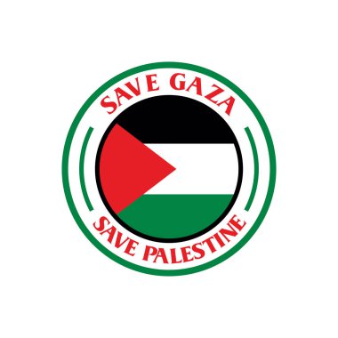 Filistin logosunu kurtarın, ücretsiz gaza vektörü