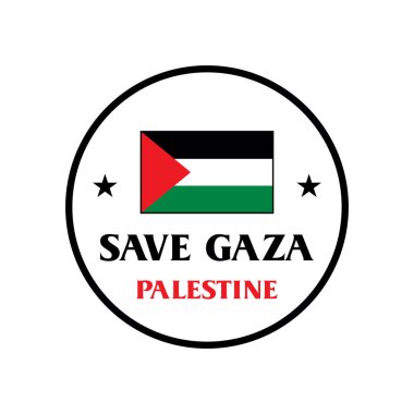 Filistin logosunu kurtarın, ücretsiz gaza vektörü