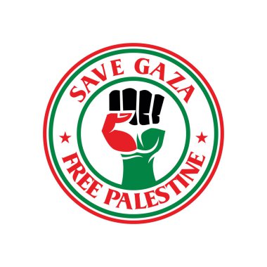 Filistin logosunu kurtarın, ücretsiz gaza vektörü