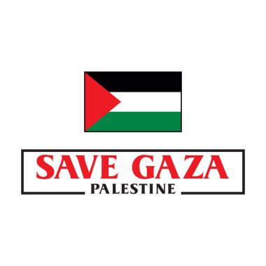Filistin logosunu kurtarın, ücretsiz gaza vektörü