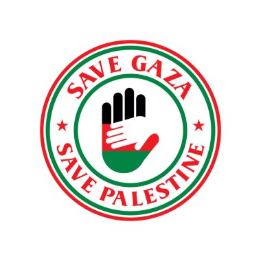 Filistin logosunu kurtarın, ücretsiz gaza vektörü