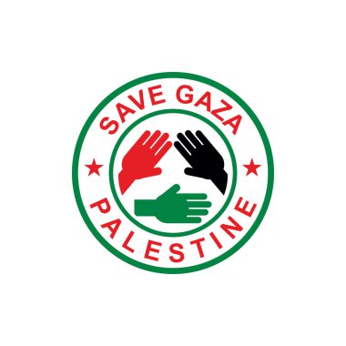 Filistin logosunu kurtarın, ücretsiz gaza vektörü