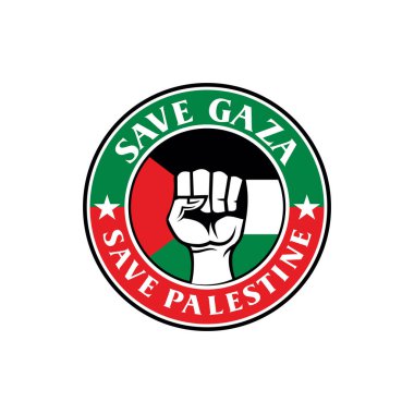 Filistin logosunu kurtarın, ücretsiz gaza vektörü