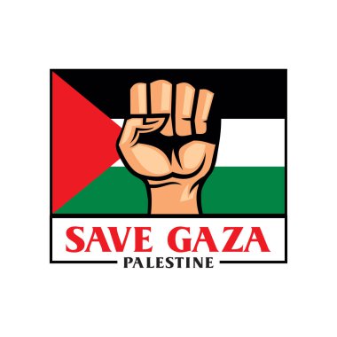 Filistin logosunu kurtarın, ücretsiz gaza vektörü