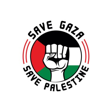 Filistin logosunu kurtarın, ücretsiz gaza vektörü