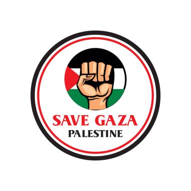 Filistin logosunu kurtarın, ücretsiz gaza vektörü