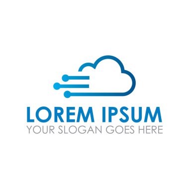 bulut teknolojisi vektörü, bağlantı logosu