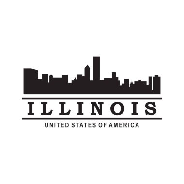 Illinois siluet vektör logosu