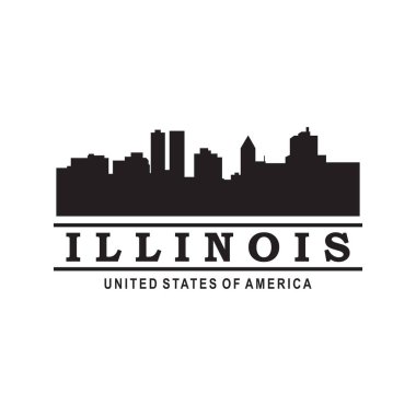 Illinois siluet vektör logosu