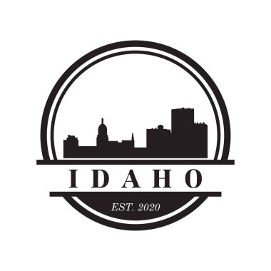 Idaho siluet vektör logosu