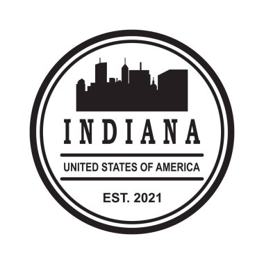 Indiana Skyline siluet vektör logosu