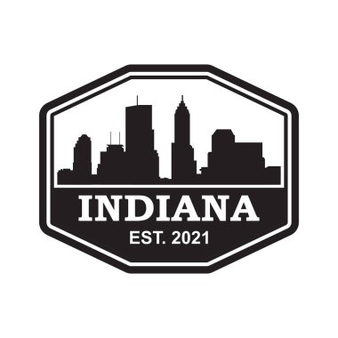 Indiana Skyline siluet vektör logosu