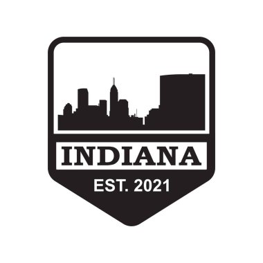 Indiana Skyline siluet vektör logosu