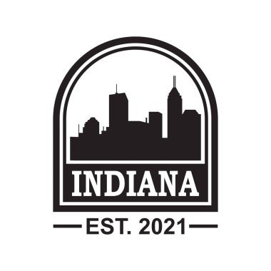 Indiana Skyline siluet vektör logosu