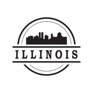 Illinois siluet vektör logosu