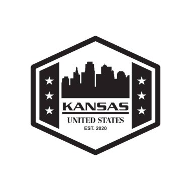 Kansas Skyline siluet vektör logosu