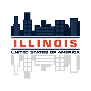 Illinois Skyline Vektörü, Chicago Gökdelen Logosu