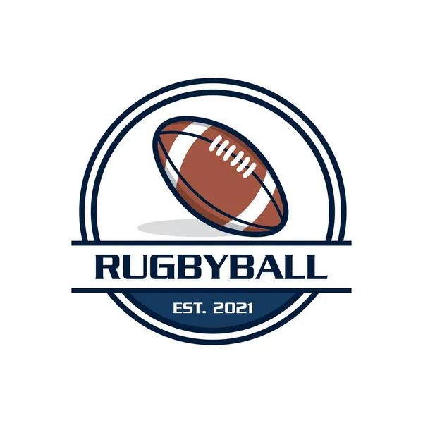 Rugby Logo Sport Logo Vector — Vettoriale Stock