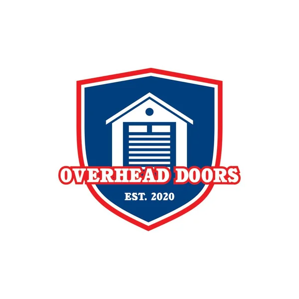 Overhead Door Logo Logo Construcción — Vector de stock