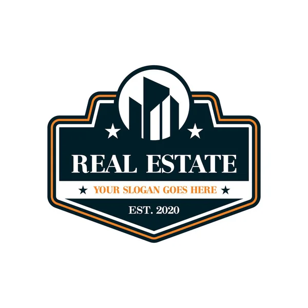 Construction Vector Real Estate Logo — Stock Vector
