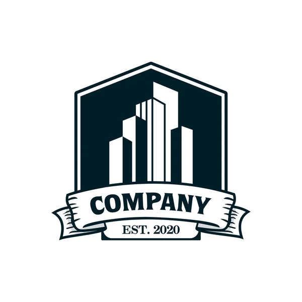 Building Vector Real Estate Logo — Vettoriale Stock
