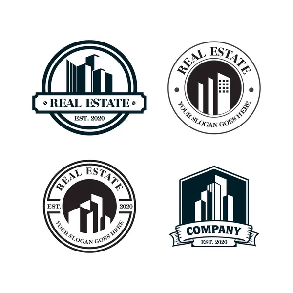 Set Building Vector Set Real Estate Logo — стоковый вектор