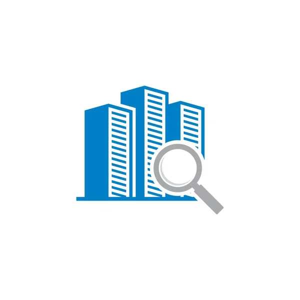 Rechercher Appartement Vectoriel Logo Immobilier — Image vectorielle