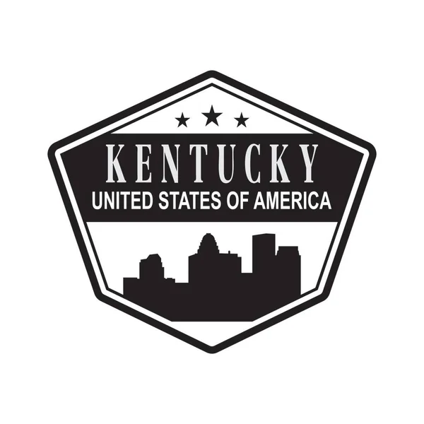Kentucky Skyline Silhouette Vector Logo — Vector de stock