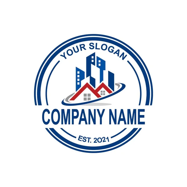 Logotipo Construção Logotipo Imobiliário — Vetor de Stock