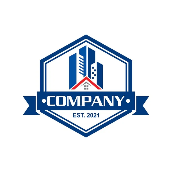 Logotipo Del Edificio Logotipo Inmobiliario — Vector de stock