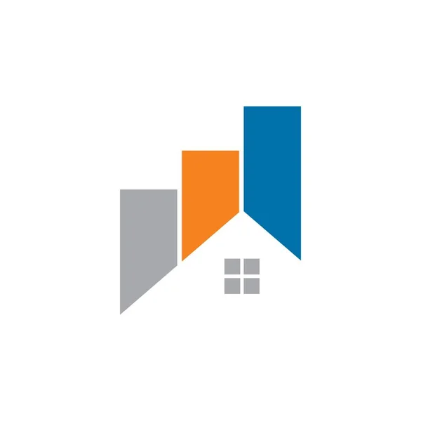 Real Estate Logo Rent House Logo — Vettoriale Stock