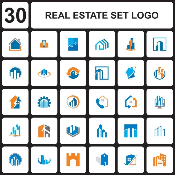 Real Estate Set Logo Architecture Set Logo — Vector de stock