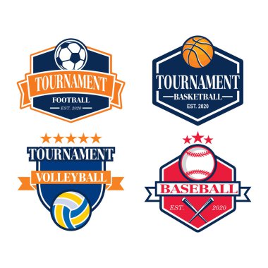 Şampiyonluk vektörü seti, spor logosu seti.