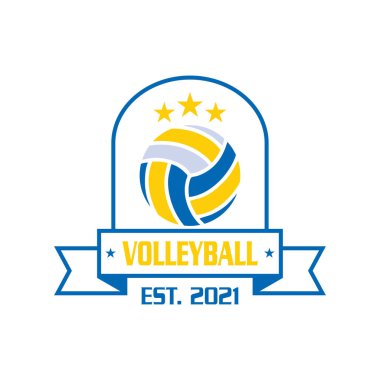 Voleybol logosu, spor logosu vektörü